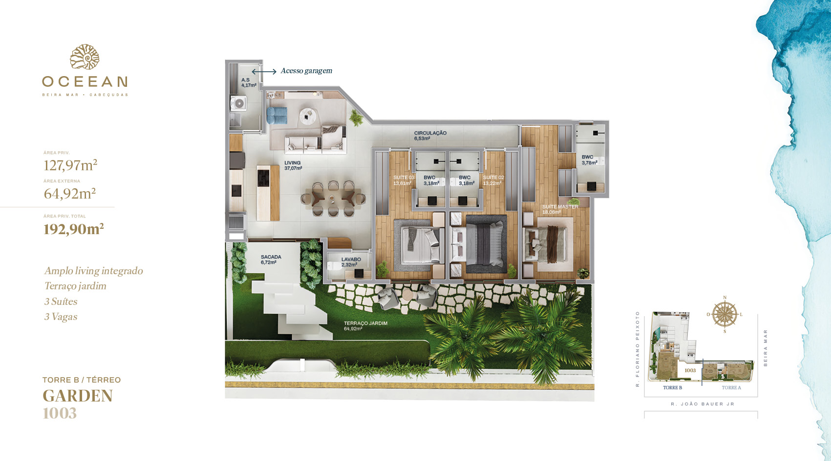 OCEEAN - APTO GARDEN 1003