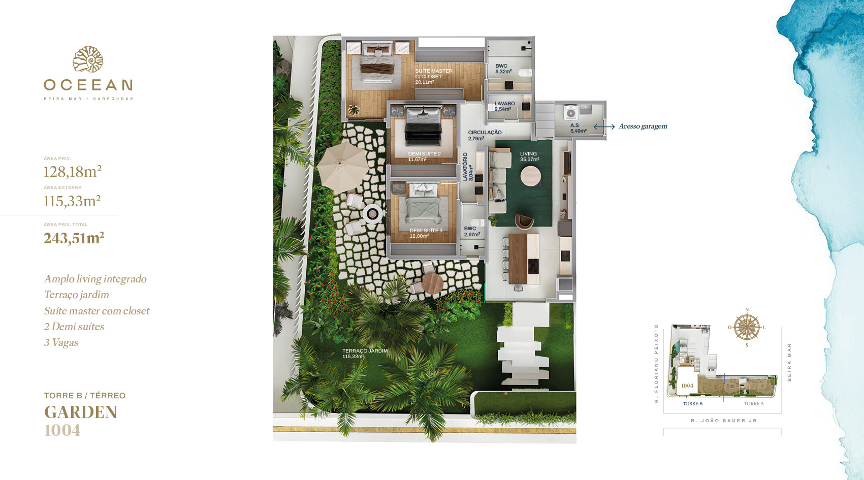 OCEEAN - APTO GARDEN 1004